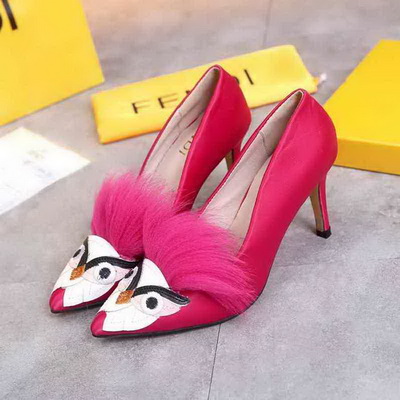 Fendi Shallow mouth kitten heel Shoes Women--003